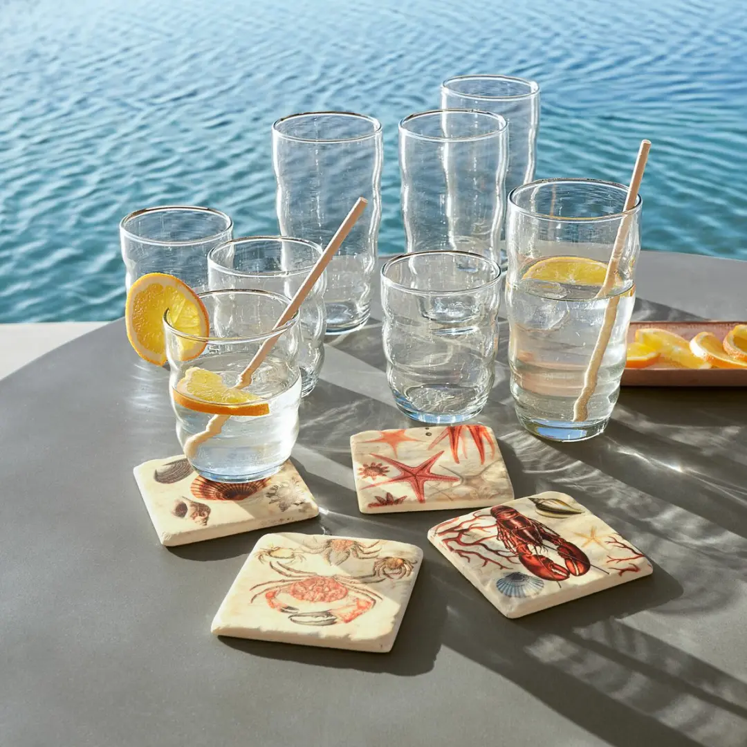 Loberon Celorin Bont Onderzetter Set - 4 Stuks