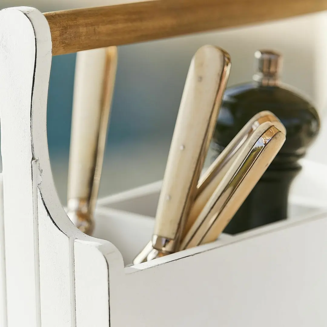 Loberon Dilvex Organizer - 2 Vakken Antiekwit