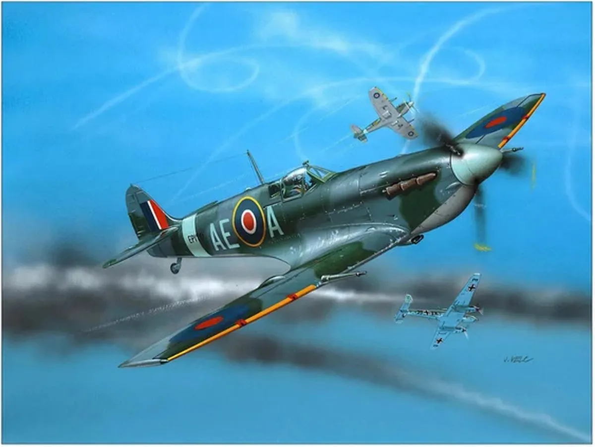 Revell 04164 Spitfire Mk.V Modelbouwpakket 1:72 - Militair vliegtuig - Multi
