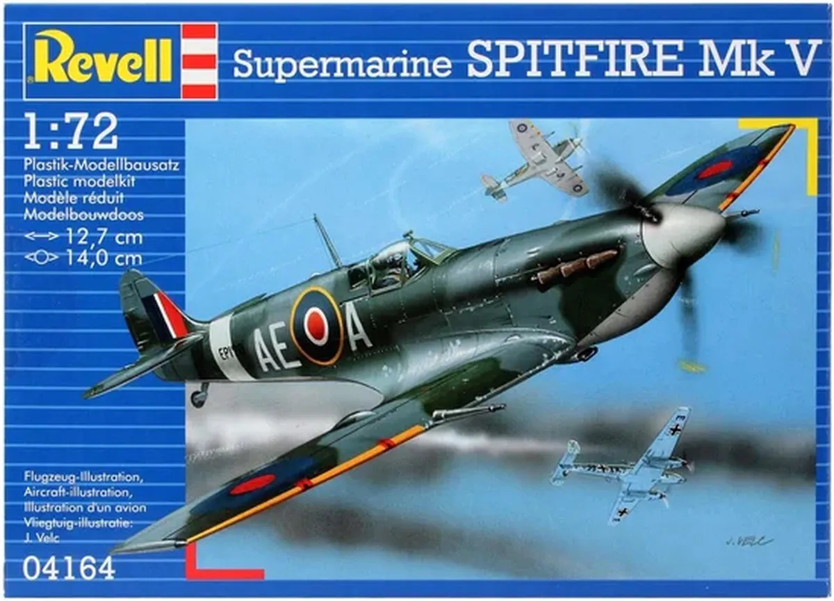 Revell 04164 Spitfire Mk.V Modelbouwpakket 1:72 - Militair vliegtuig - Multi