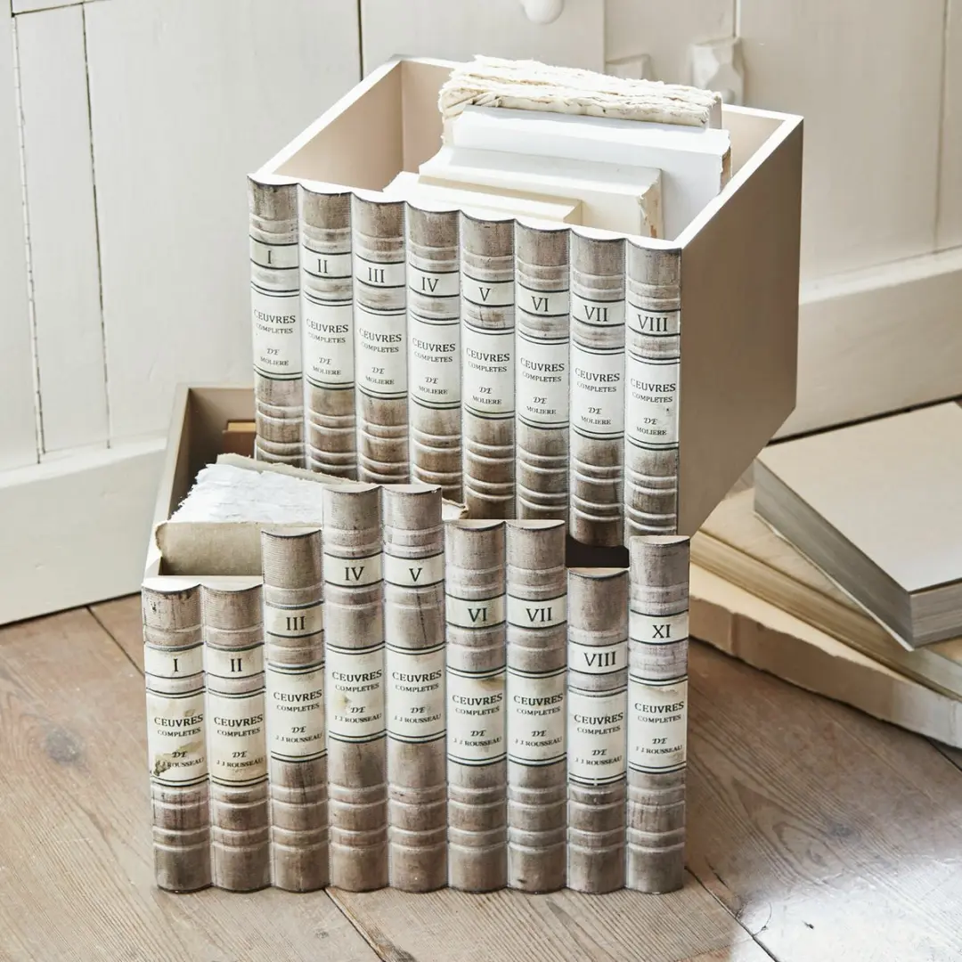 Loberon Doosset 2 Stuks Antiekgrijs/Bruin