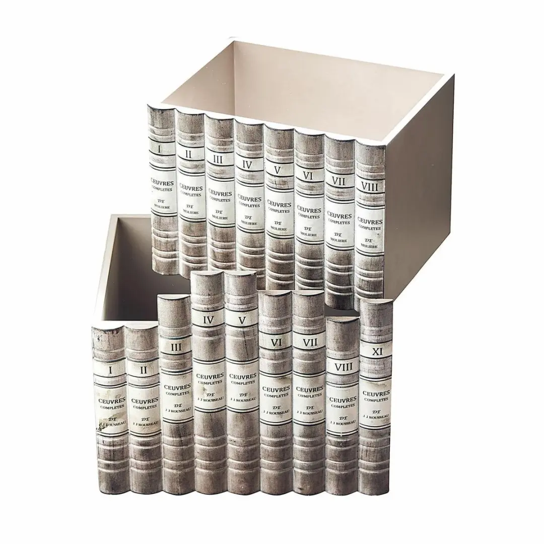 Loberon Doosset 2 Stuks Antiekgrijs/Bruin