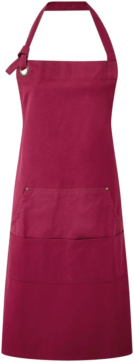 Schort/Tuniek/Werkblouse Unisex One Size Premier Burgundy 100% Katoen