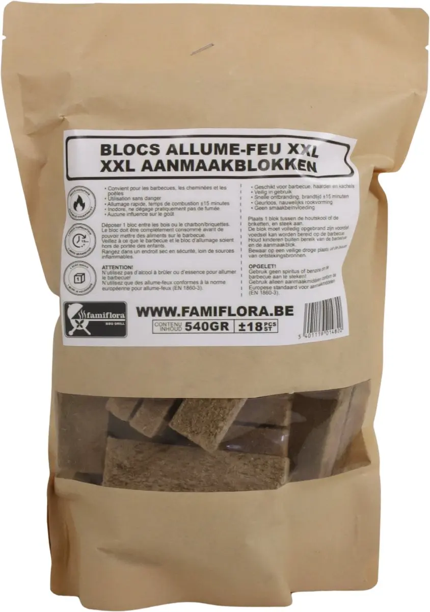 Famiflora Aanmaakblokjes XXL Bruin