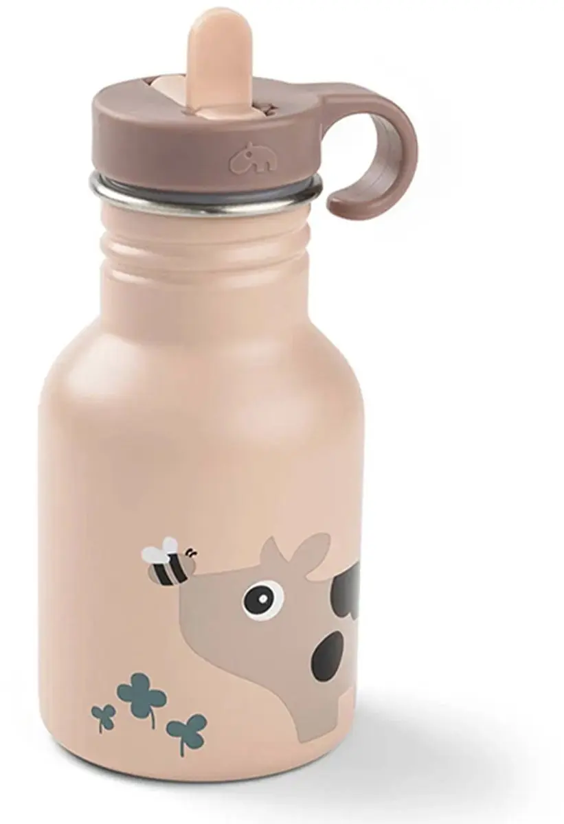 Done By Deer Tiny Farm Thermosfles 350ml - Roze - afbeelding 6 van 6