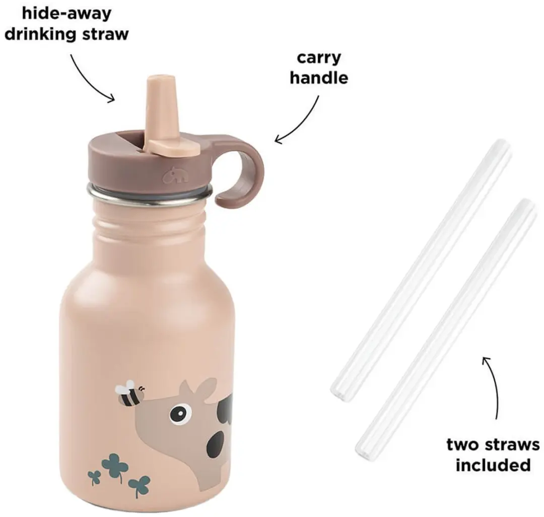 Done By Deer Tiny Farm Thermosfles 350ml - Roze