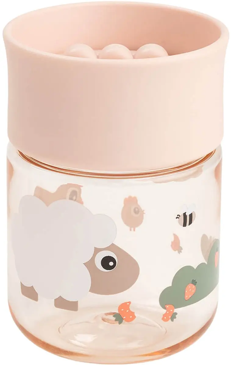 Done By Deer 360° Oefenbeker Tiny Farm - Roze
