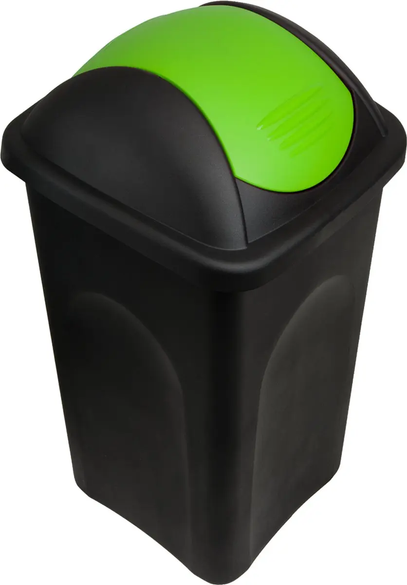Deuba Vuilnisbak 60L - Zwart Groen