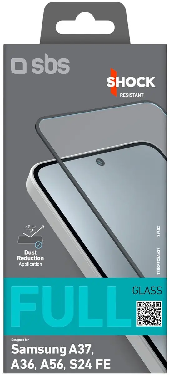 SBS Full Cover Gehard Glas Samsung Galaxy A37 - Zwart