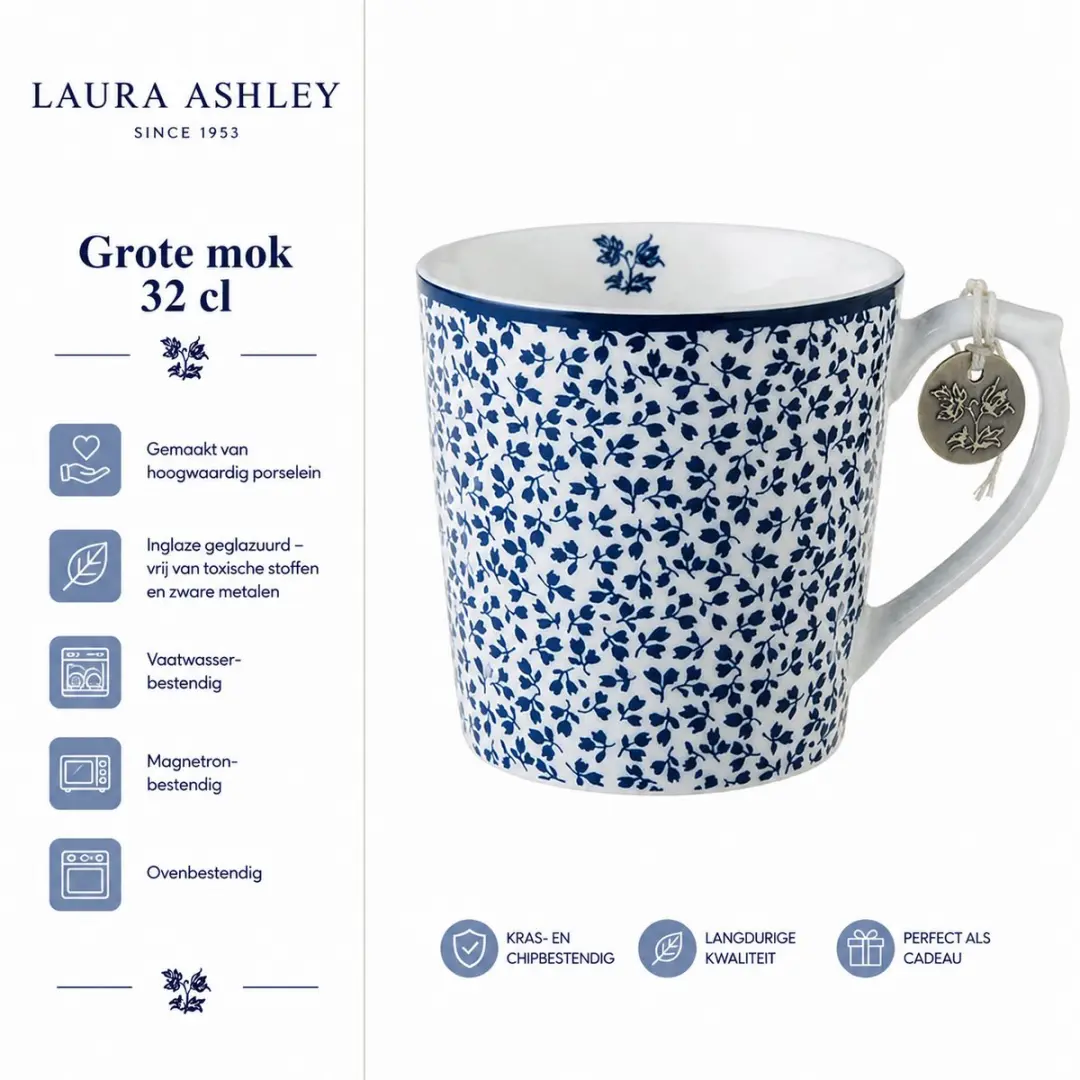 Laura Ashley Blueprint Collectables Mok Floris 32cl - 320ml