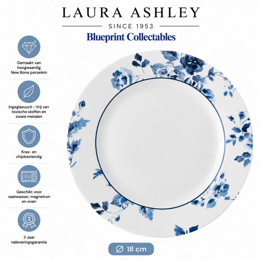 Laura Ashley Blueprint Collectables Borden Ø18cm - China Rose