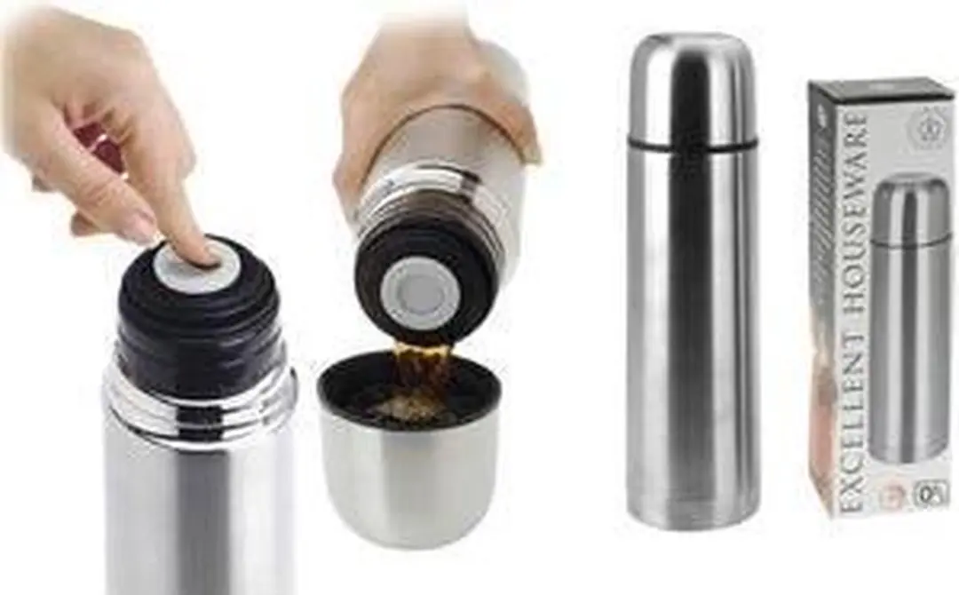 Koopman Bullet Thermoskan 1L RVS - 1 Stuk - afbeelding 4 van 6