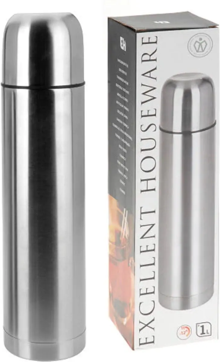 Koopman Bullet Thermoskan 1L RVS - 1 Stuk - afbeelding 3 van 6