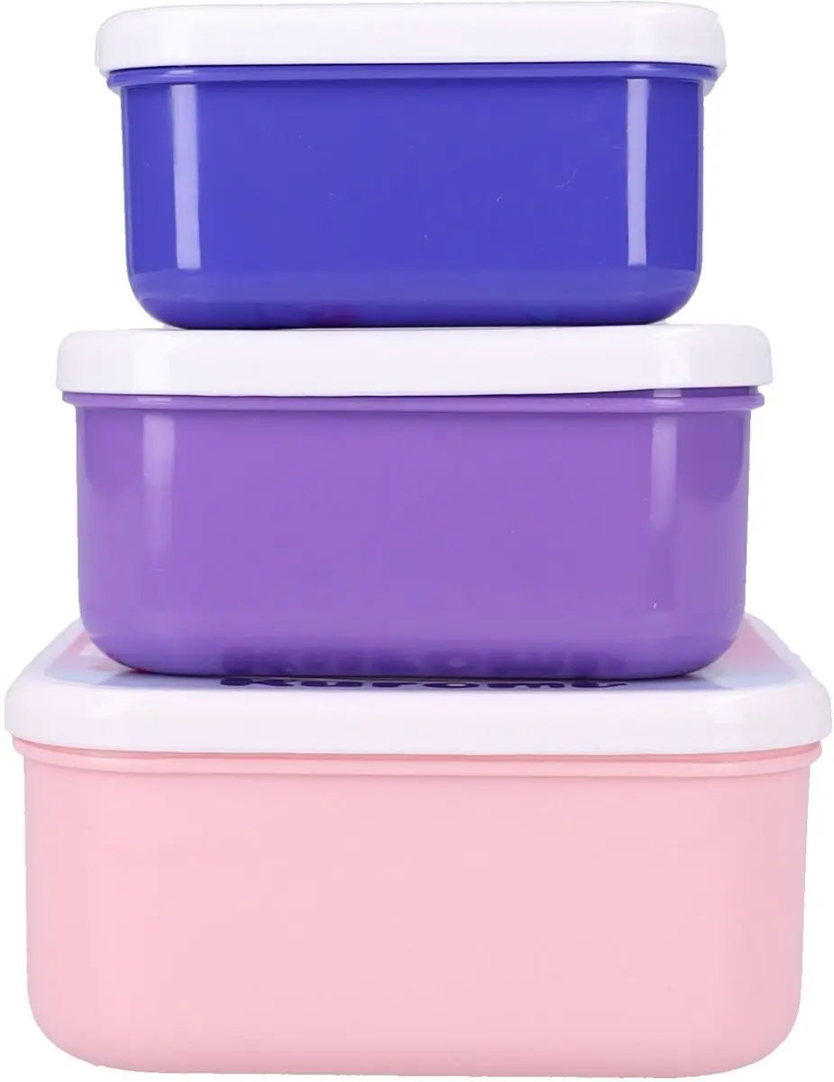 Kuromi Snackbox 3-in-1 3 Stuks - Meerkleurig - 1,8L