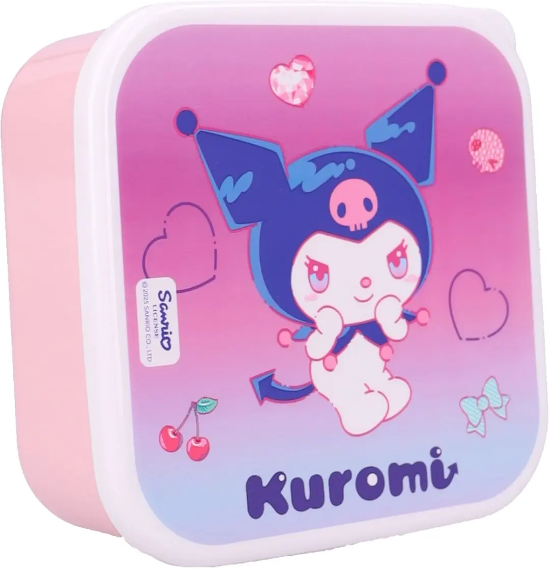 Kuromi Snackbox 3-in-1 3 Stuks - Meerkleurig - 1,8L