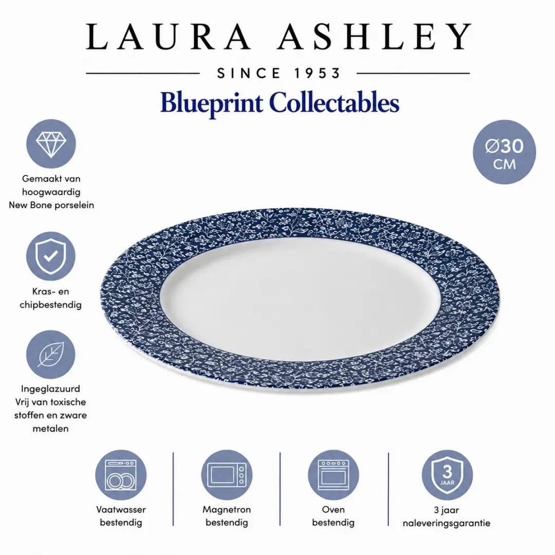 Laura Ashley Blueprint Collectables Bord Ø30cm - Sweet Alyssum - afbeelding 6 van 6