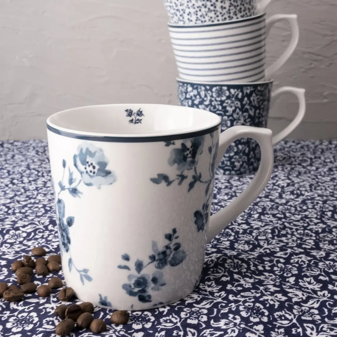Laura Ashley Blueprint Mokken Set 4 Stuks - 32cl China Rose