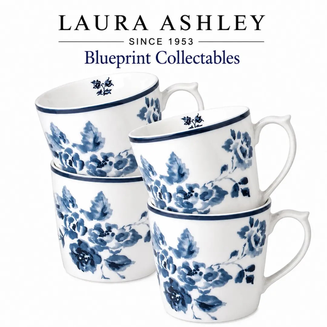 Laura Ashley Blueprint Mokken Set 4 Stuks