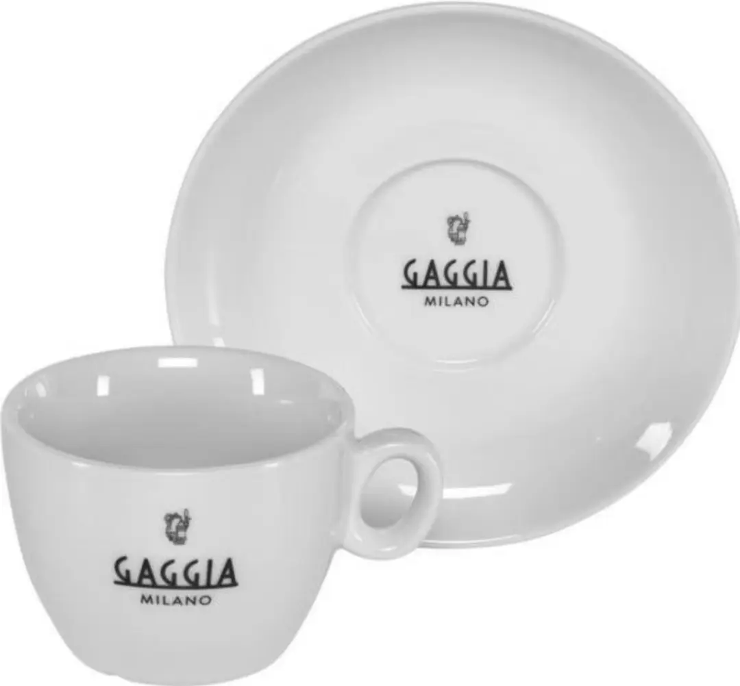 Gaggia RI9708/01 Porseleinen Cappuccinokopjes - 4 Stuks - Glanzend wit