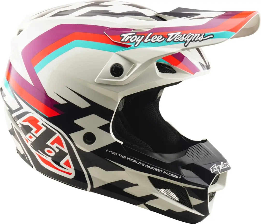 Troy Lee Designs SE5 Polycarb MIPS Motocrosshelm - XL - Paars/Wit