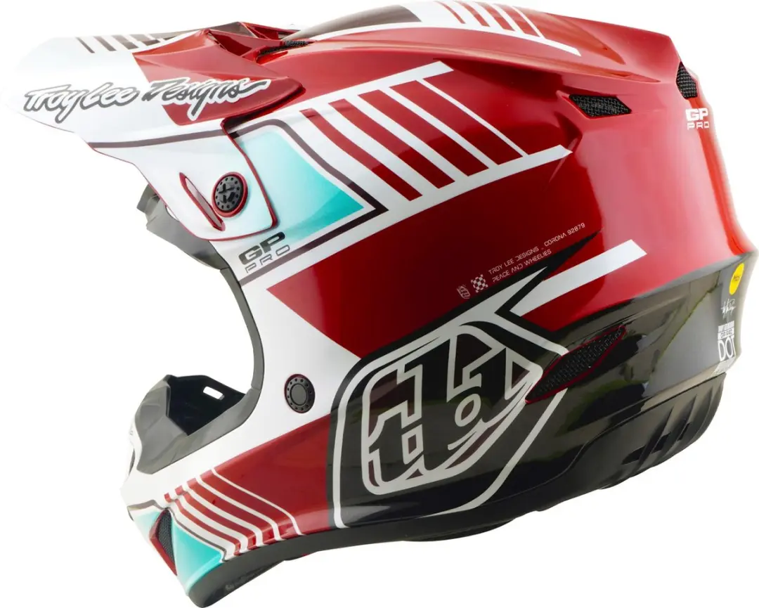Troy Lee Designs GP Pro MIPS Motocrosshelm XXL - Rood/Wit