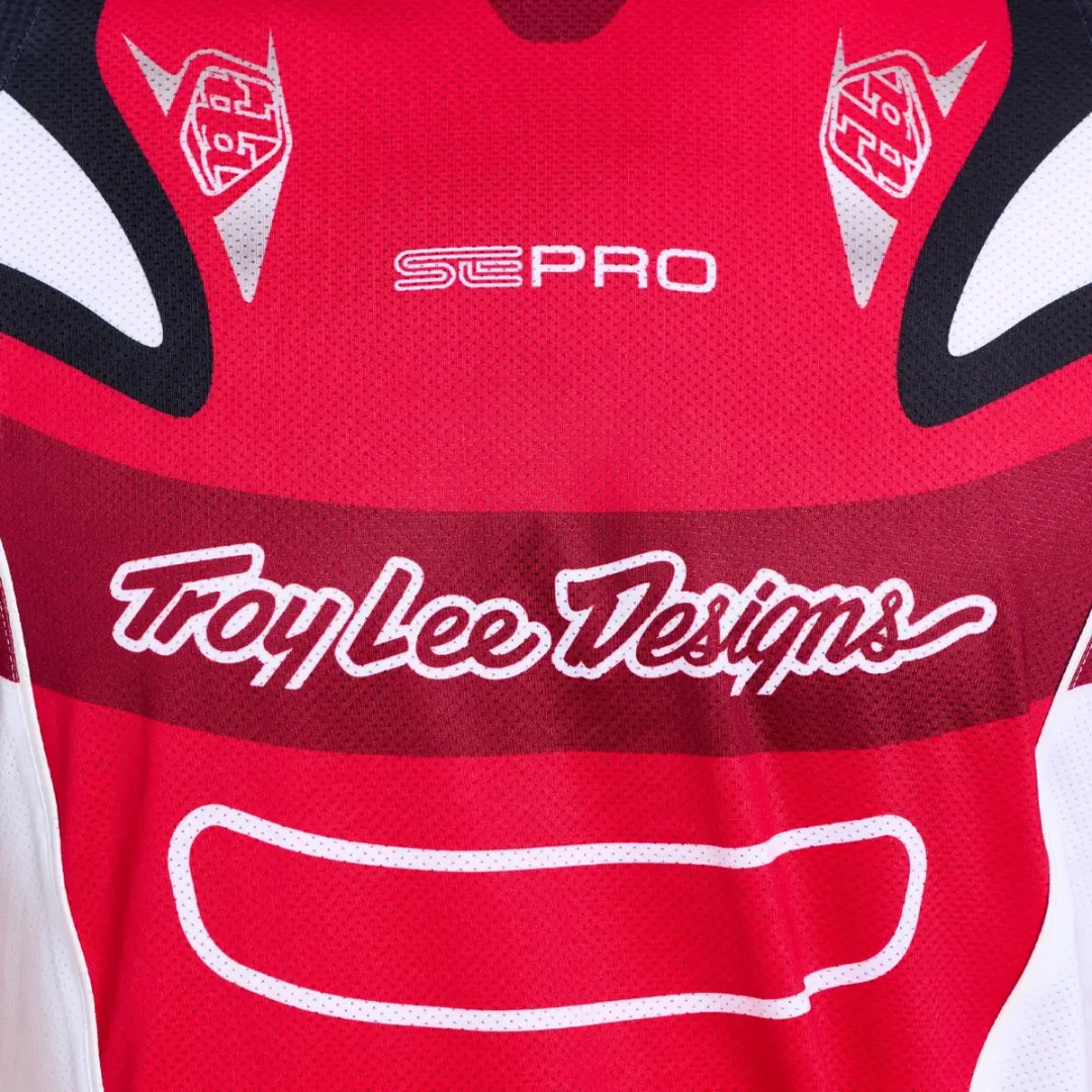 Troy Lee Designs SE Pro Salvo Motocross-trui - Rood/wit - XL