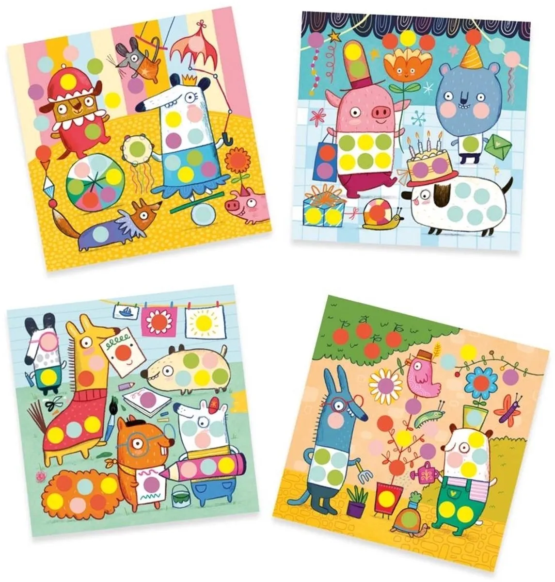 Djeco Ronde Stickers Multicolor - 484 Stuks