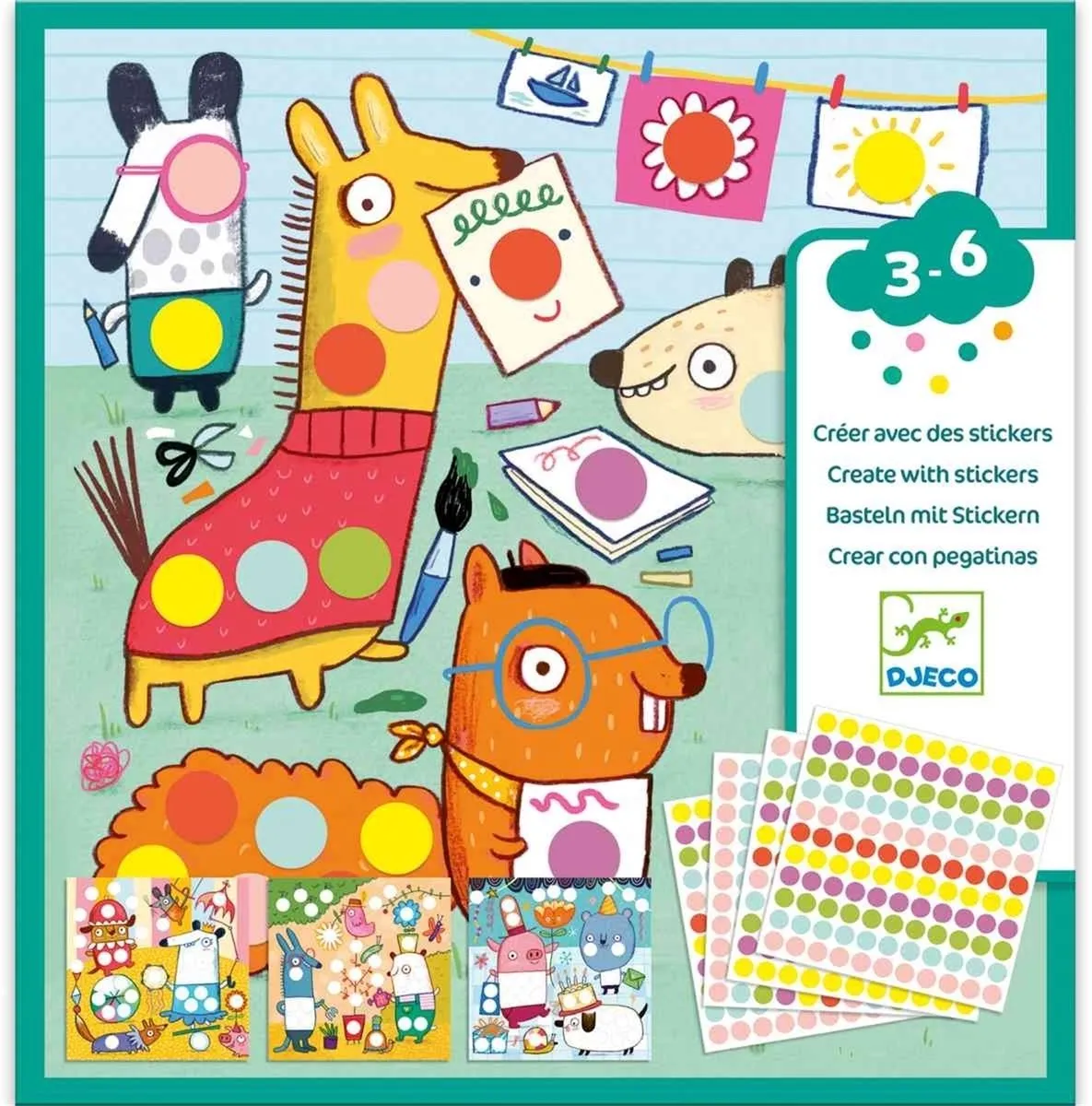 Djeco Ronde Stickers Multicolor