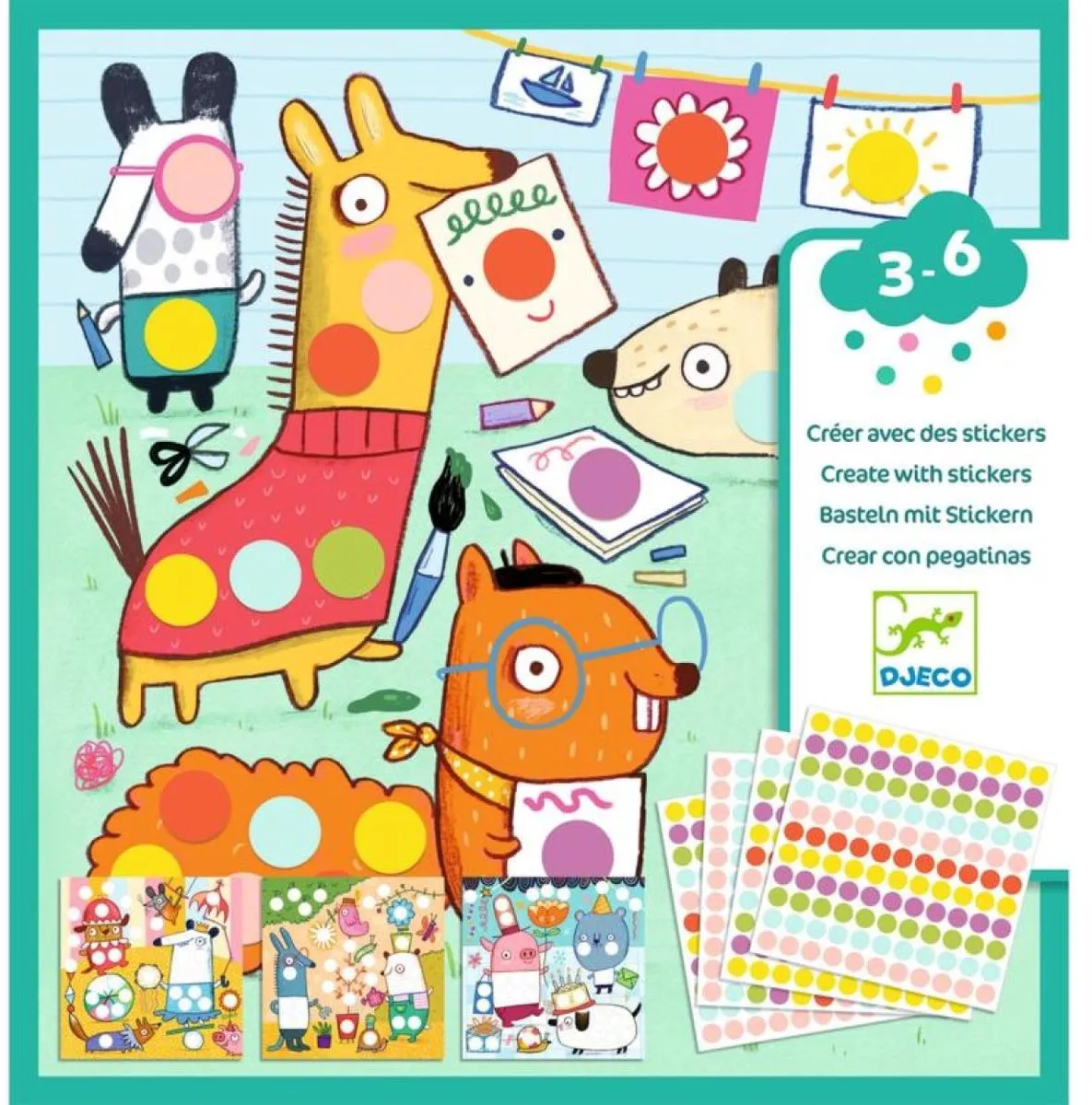 Djeco Ronde Stickers Multicolor - 484 Stuks