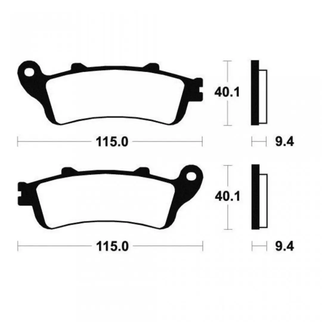 Plaquette de frein Tecnium pour Scooter Honda 600 FJS Silver Wing 2001 à 2005 A