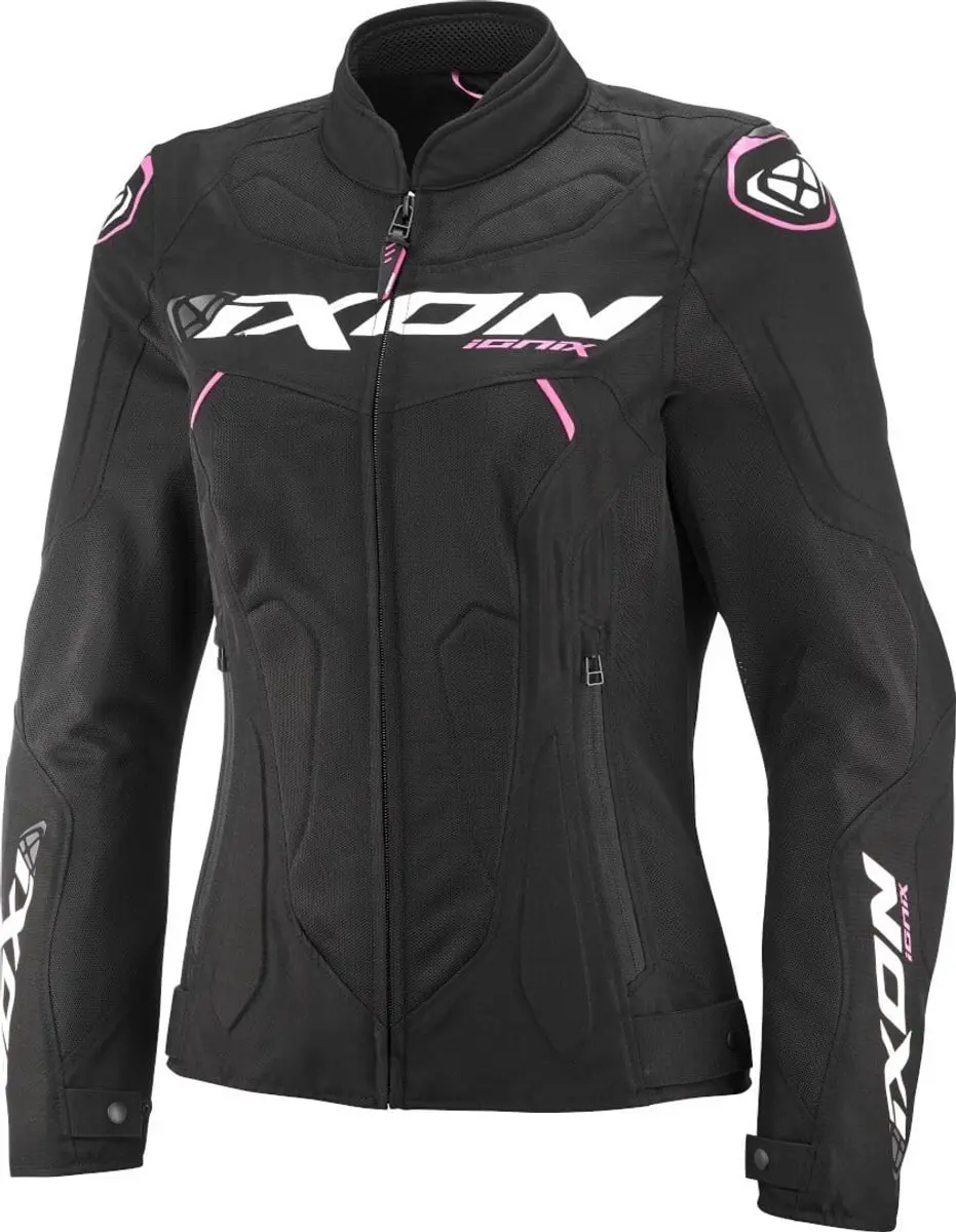 IXON Ionix Lady Motorjas - Zwart/Rozeroze - XS