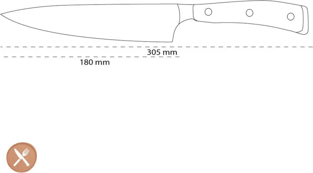 Wüsthof Classic Ikon Koksmes 18cm - Zwart