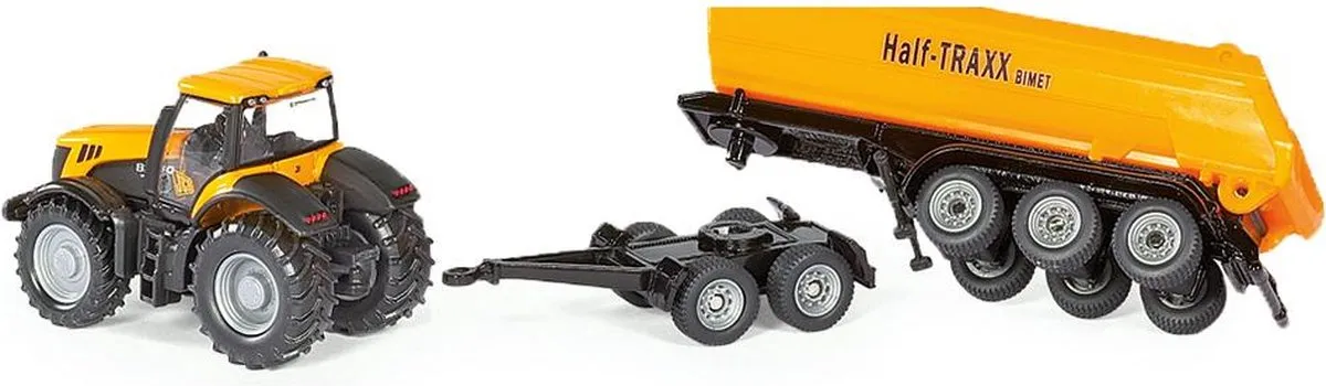SIKU 1858 JCB Tractor met kiepwagen - 1:87 - Geel