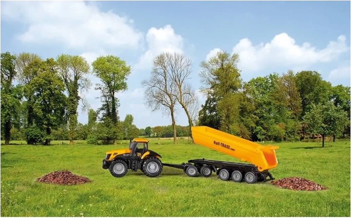 SIKU 1858 JCB Tractor met kiepwagen - 1:87 - Geel
