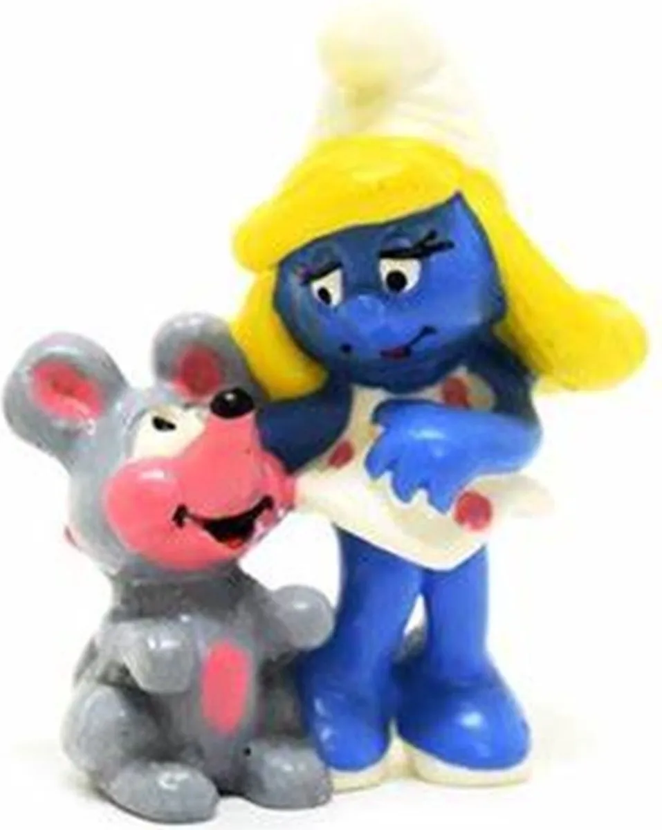 Schleich Smurfin met muis 20410