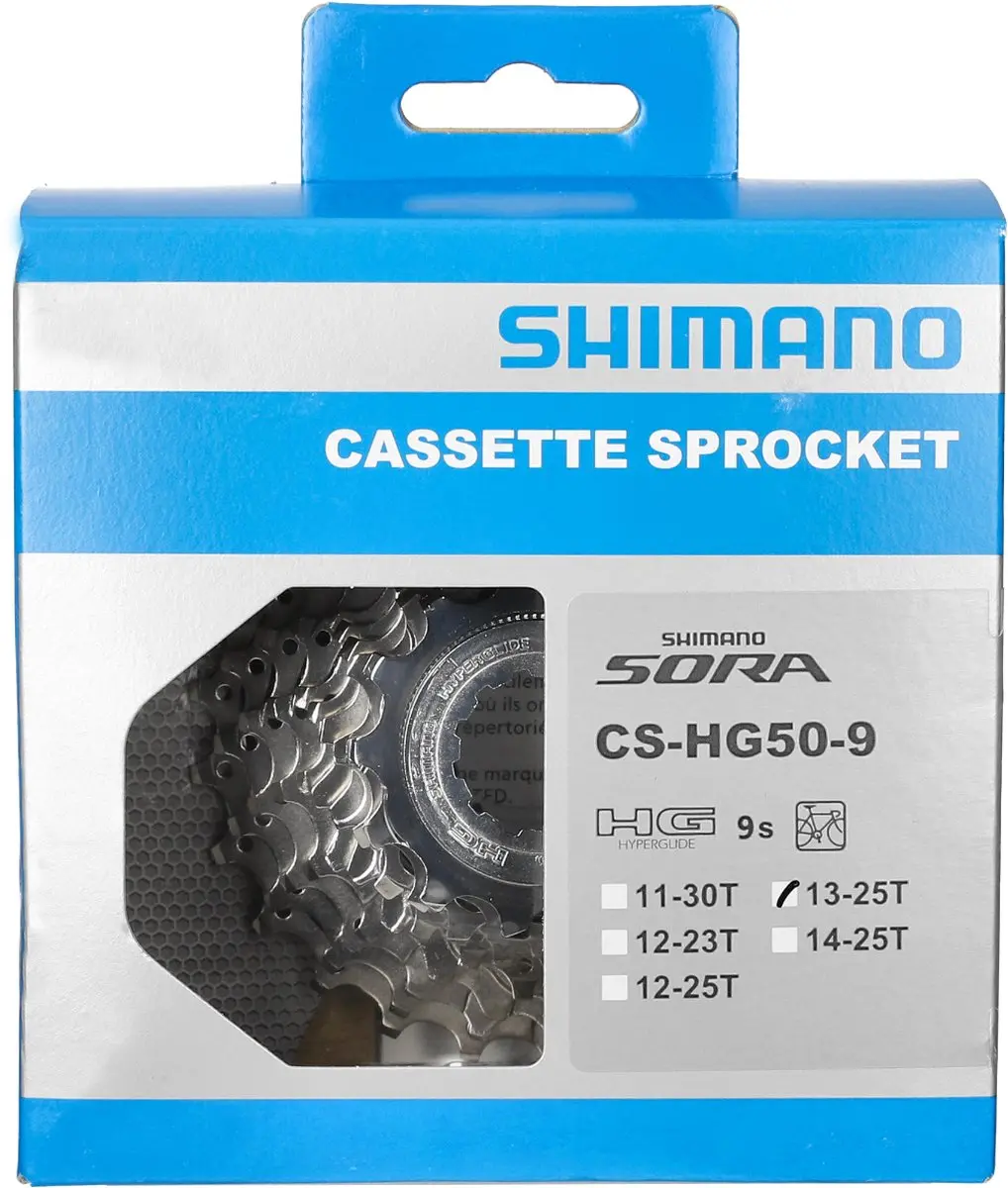 Shimano Sora HG50 Cassette 9-speed 13-25T - Zilver