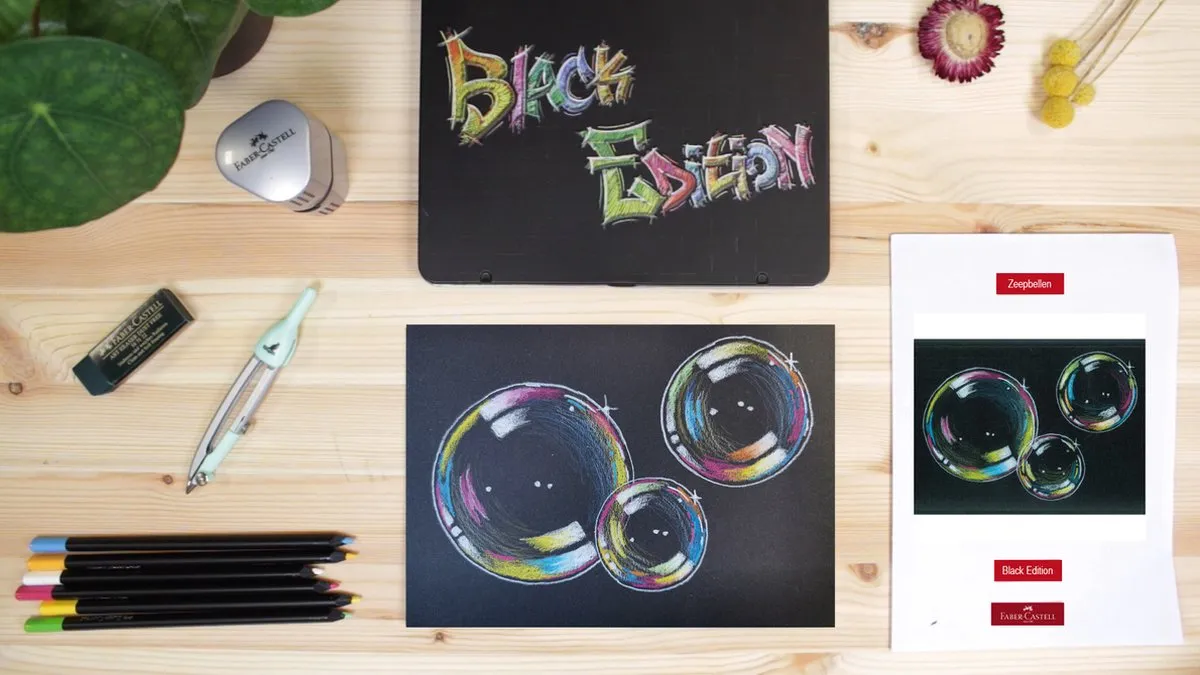 Faber-Castell Workshoppakket Zeepbel Black Edition - 27 Stuks