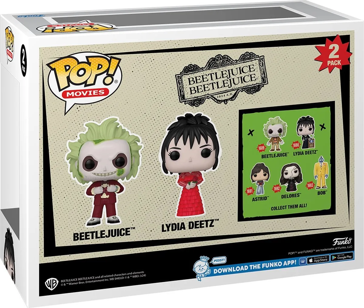 Funko Pop! Movies Beetlejuice & Lydia Deetz 2-Pack - Multi