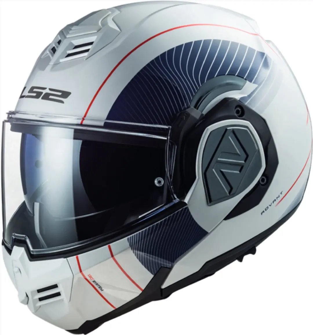 LS2 FF906 Advant Cooper Wit Blauw Systeemhelm
