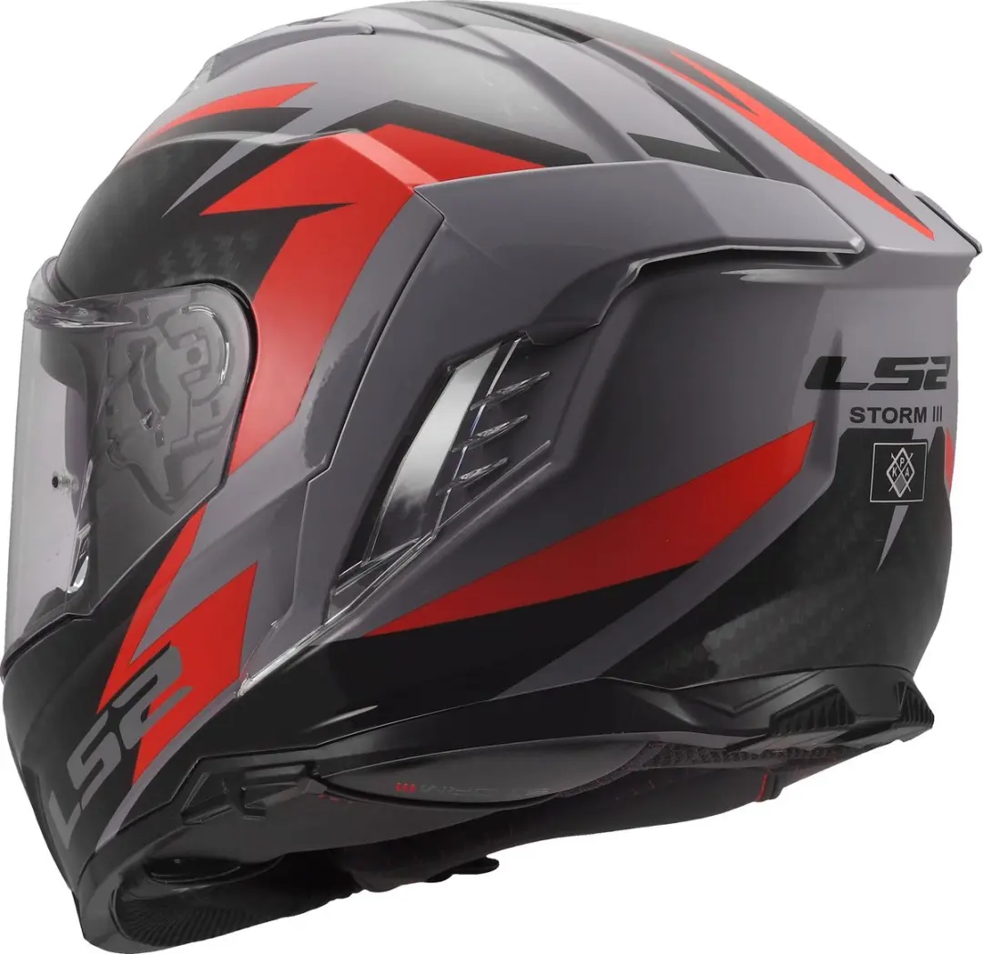 LS2 FF818 Storm III Dynamo Helm - XS Grijs/rood