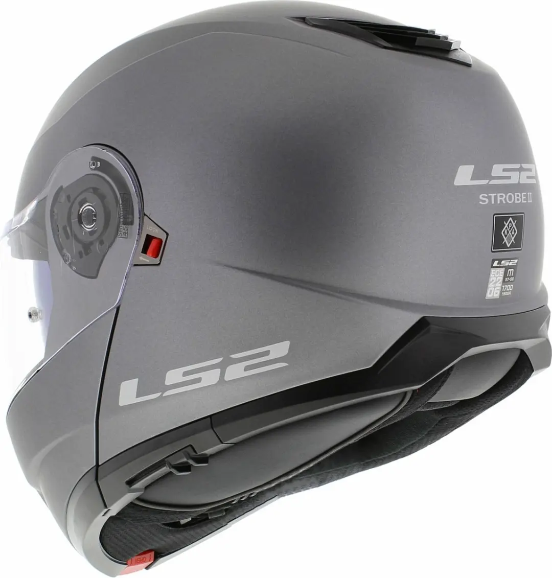 LS2 FF908 Strobe II Mat Titanium Systeemhelm - L