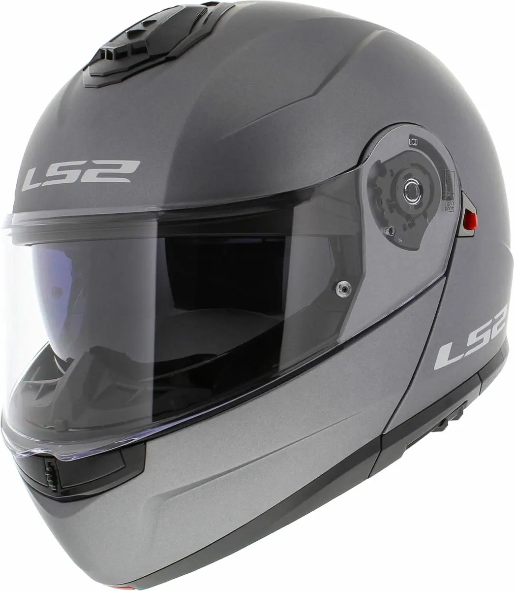 LS2 FF908 Strobe II Mat Titanium Systeemhelm
