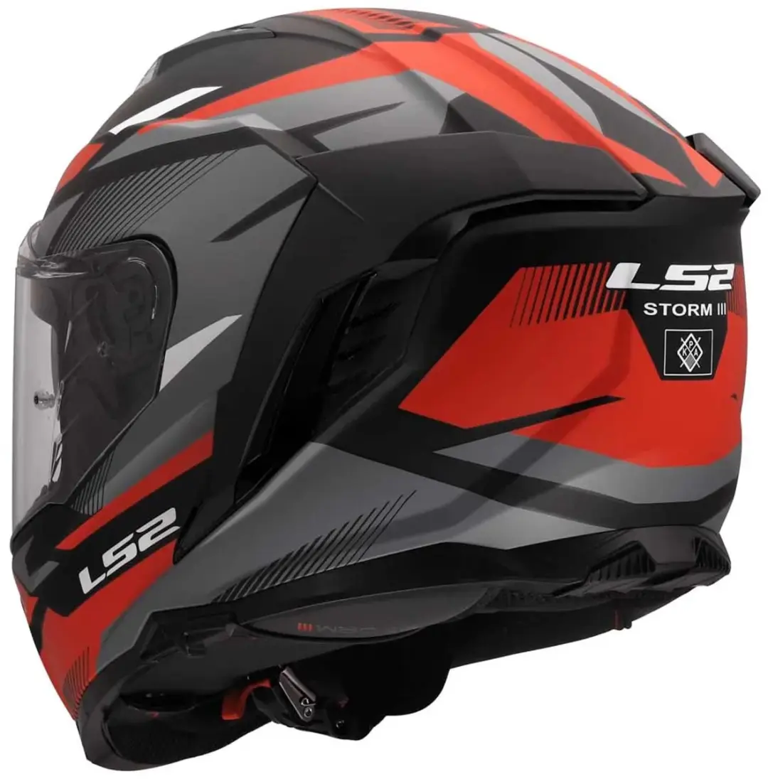 LS2 FF818 Storm III Komai Helm - S Zwart/Rood
