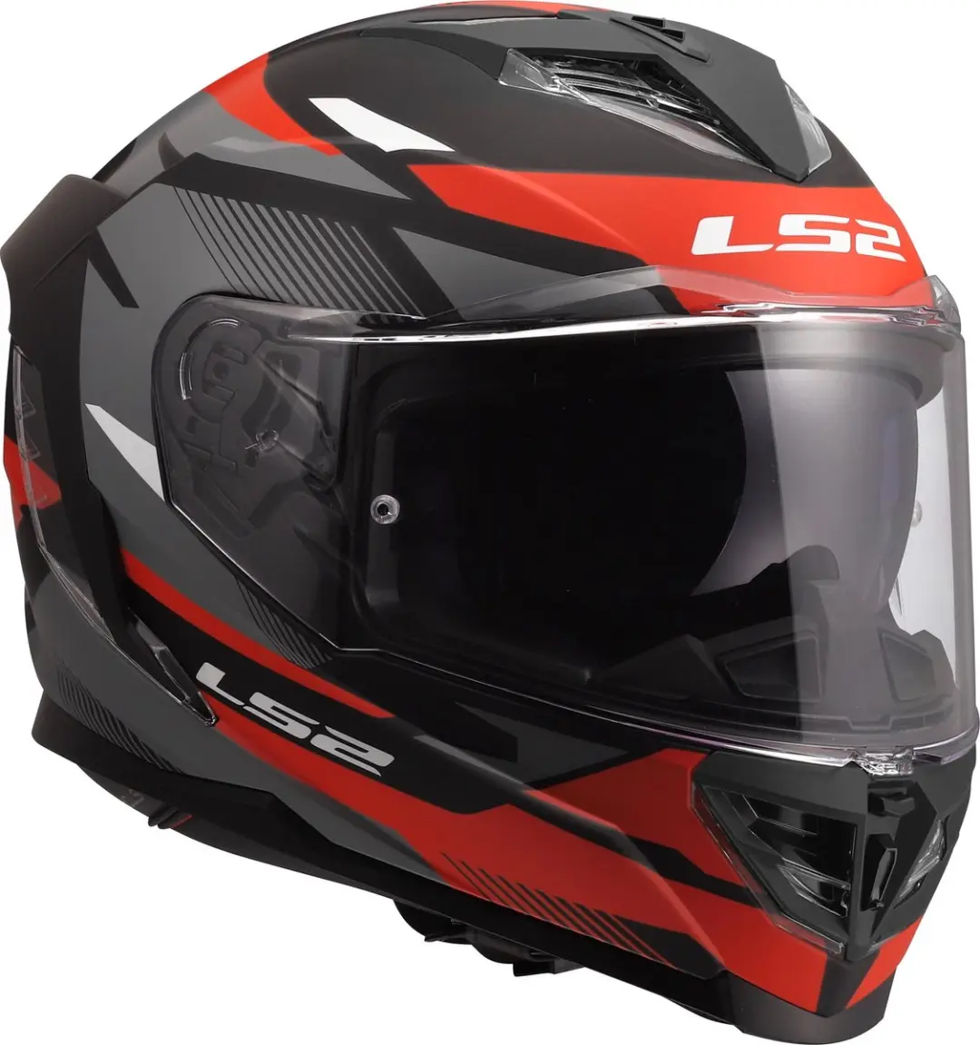 LS2 FF818 Storm III Komai Helm - S Zwart/Rood