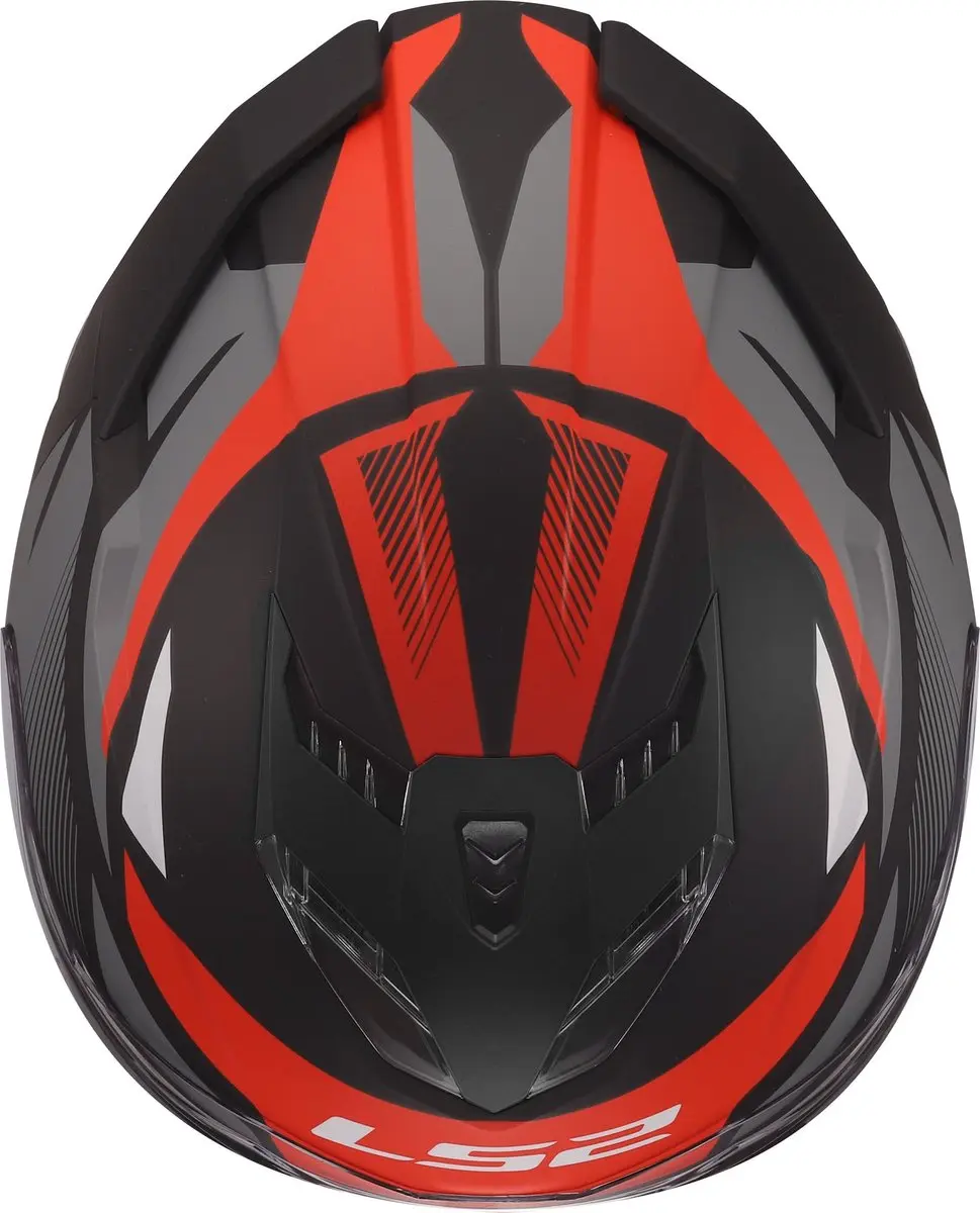 LS2 FF818 Storm III Komai Helm - S Zwart/Rood