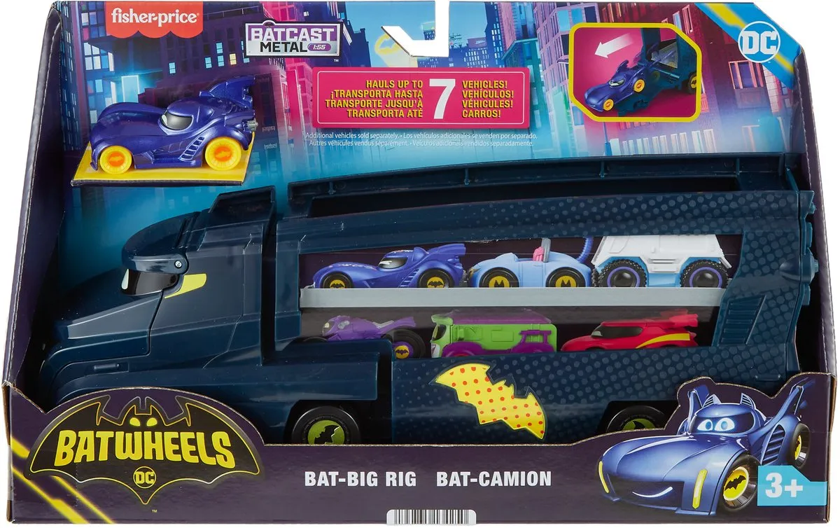 Fisher Price Batwheels Carrier Vrachtwagen HMX07 - Meerkleurig - afbeelding 2 van 6