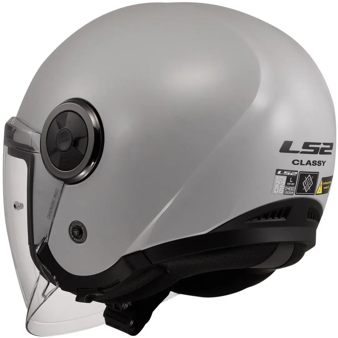 LS2 Classy Solid OF620 Helm - XS - Pearl Grey