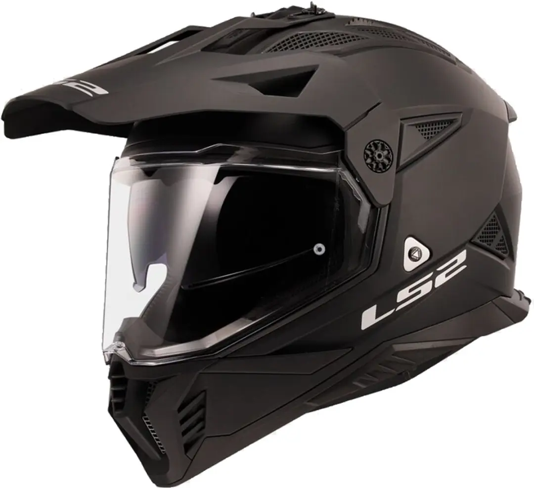 LS2 MX702 Pioneer II Mat Zwart Adventure Helm