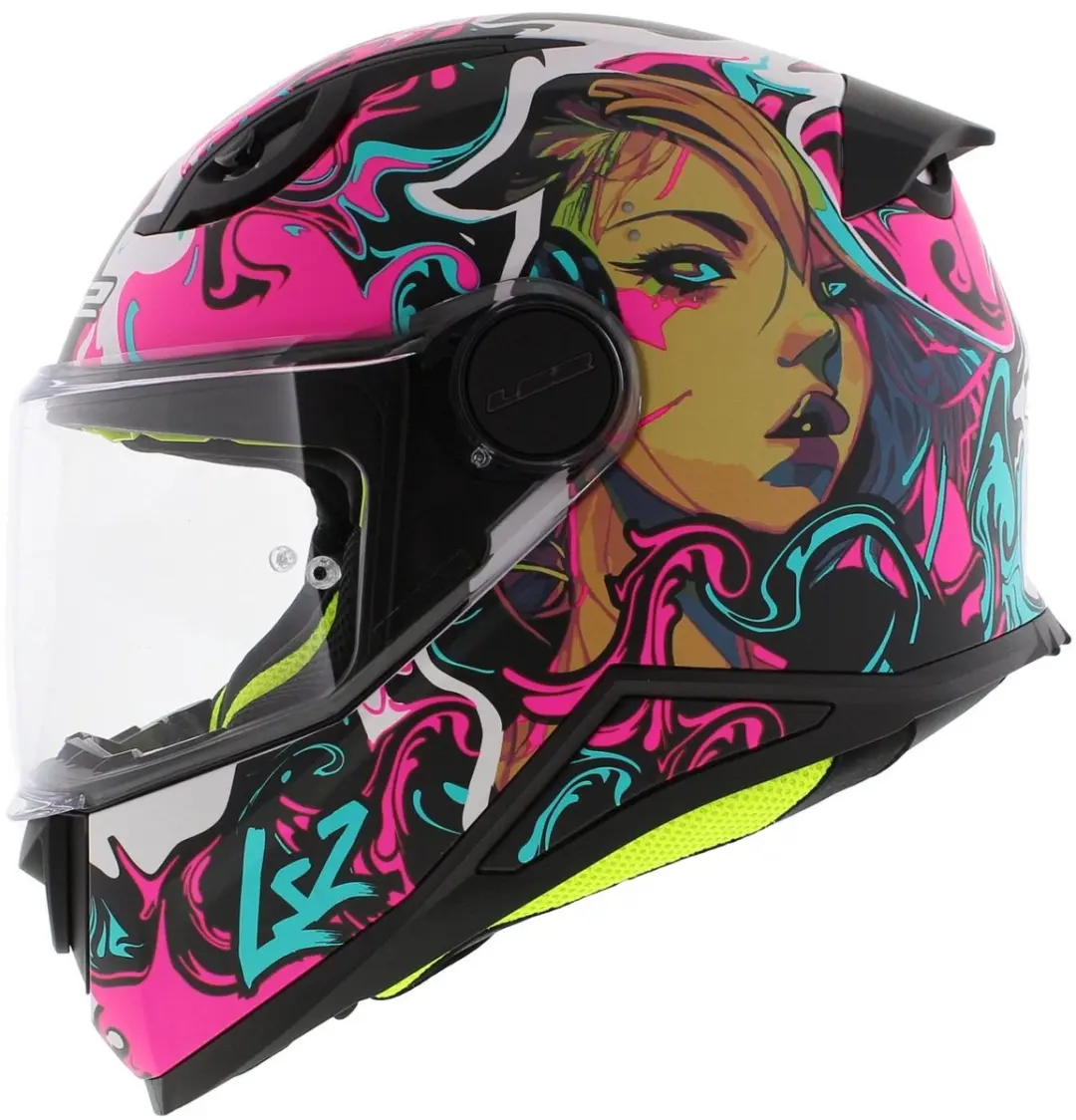 LS2 FF812 Kid Cyberg Kinderhelm - Maat S - Paars/Cyaan