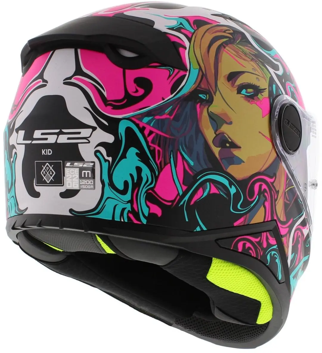 LS2 FF812 Kid Cyberg Kinderhelm - Maat S - Paars/Cyaan